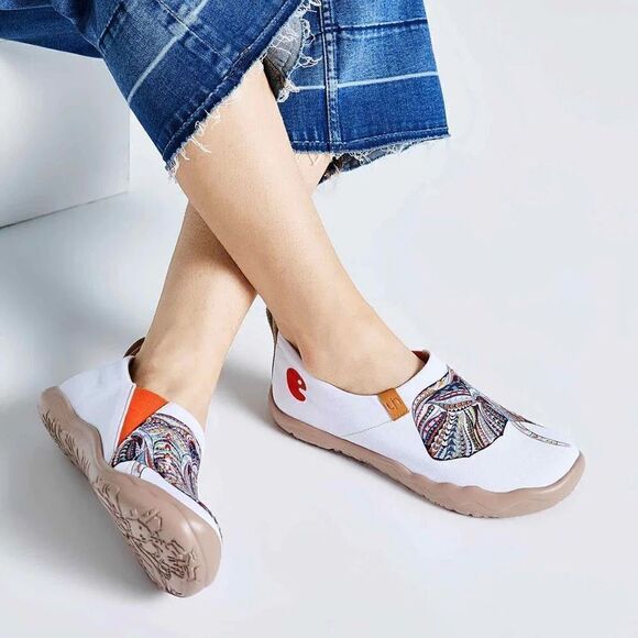 UIN Women's Slip On Casual Loafers Comfort Soft Walking Shoes (Ganesha) - Picture 7 of 9